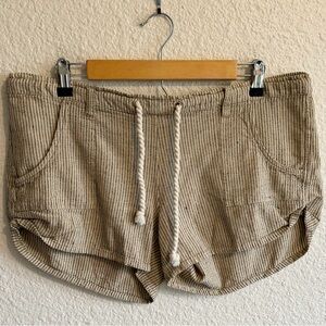 O'Neill Beige Stripe Women's Drawstring Shorts